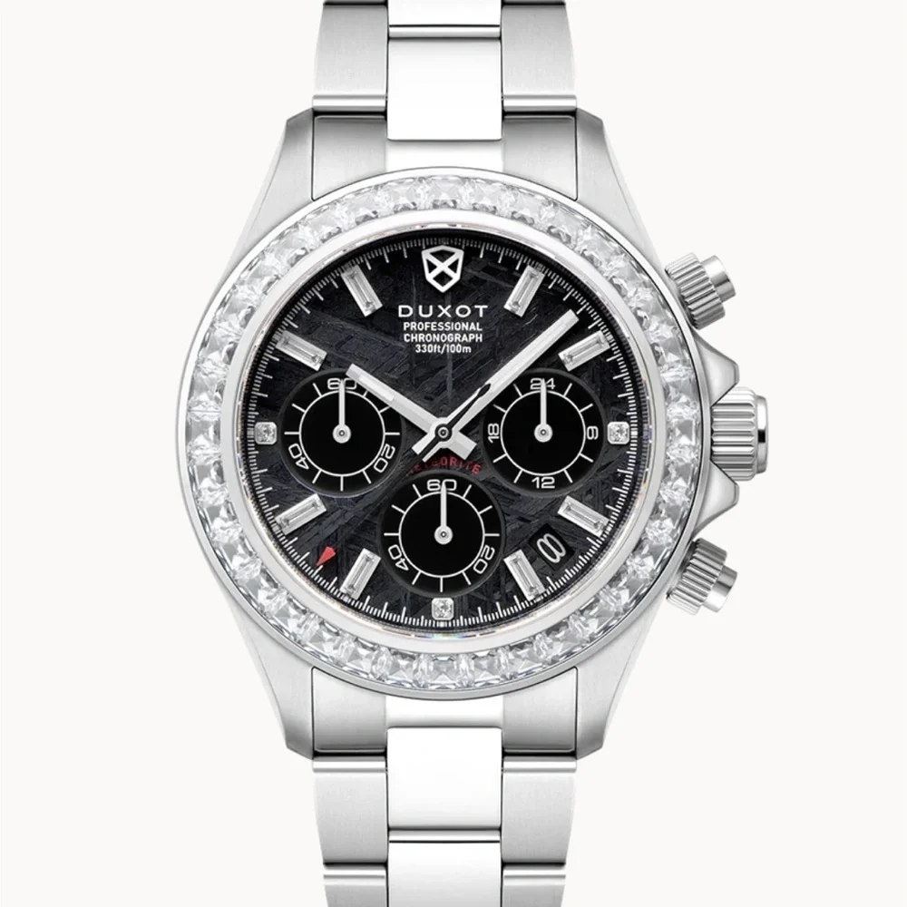 NWT Duxot Accelero Black Meteorite Chronograph Watch